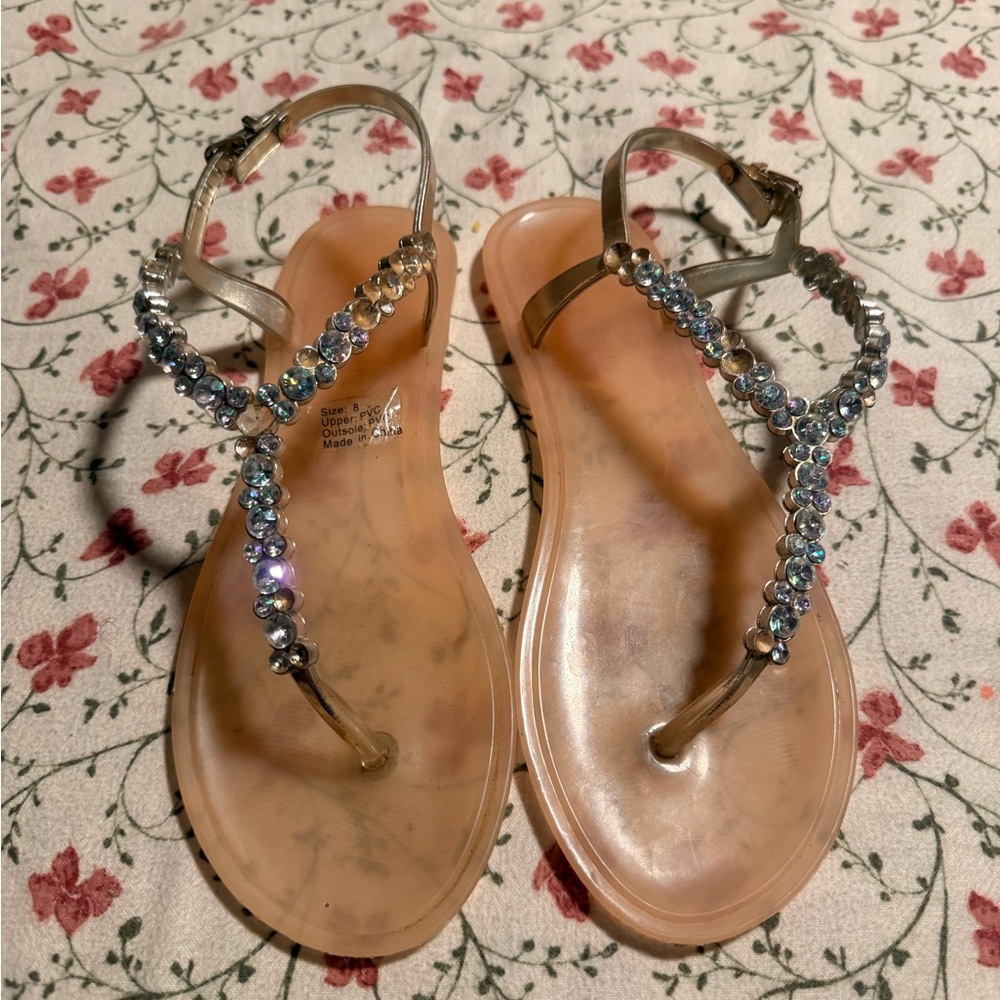 Sparkling Silver Kids' Sandals
